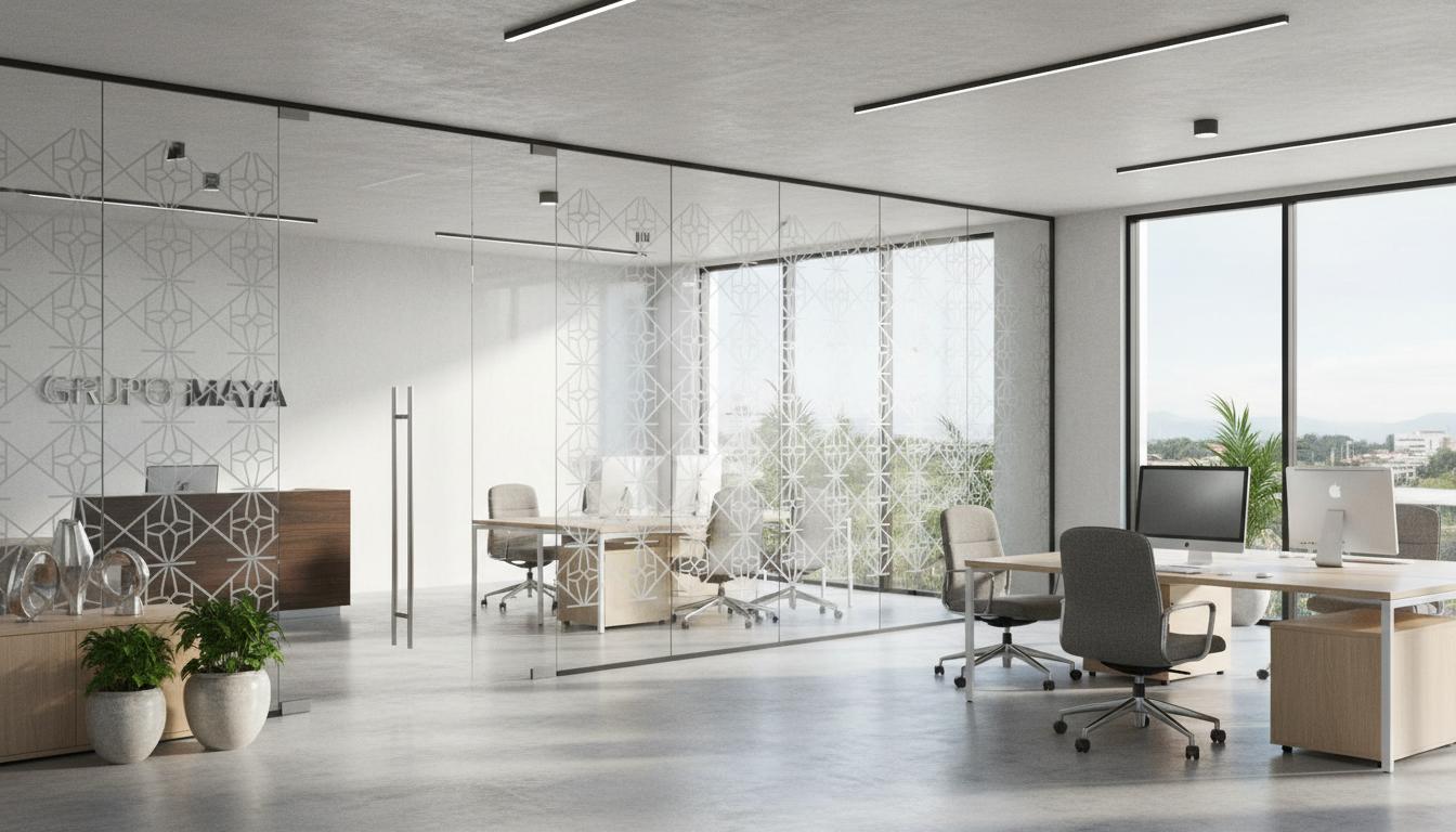 Decoracion de oficinas con pelicula para vidrio